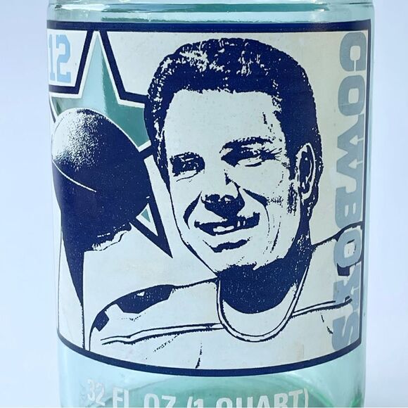 1970’s Sugar Free DrPepper Roger Staubach Dallas Cowboys Commemorative Bottle - Picture 7 of 16